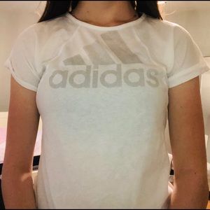 White Adidas Tee
